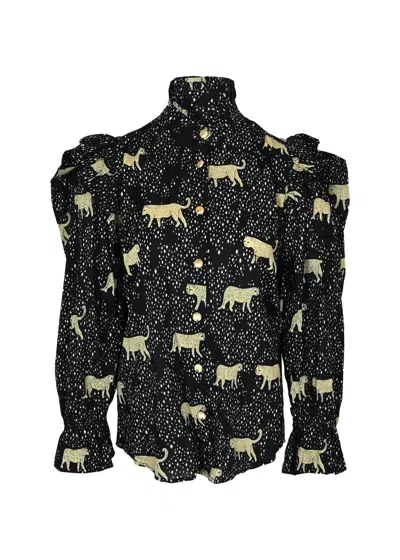 The Story Of Madeline Shirt Leopard Diamond Noir