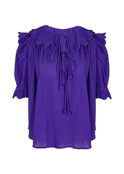 The Story Of Nico Scallop Top Plain Waffle Violette