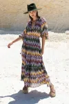 The Story Of Scallop Maxi Dress Ziggy Multi
