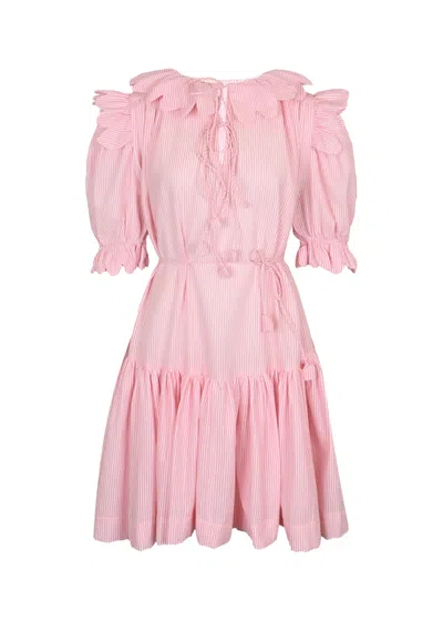 The Story Of Vivier Scallop Mini Dress Pink