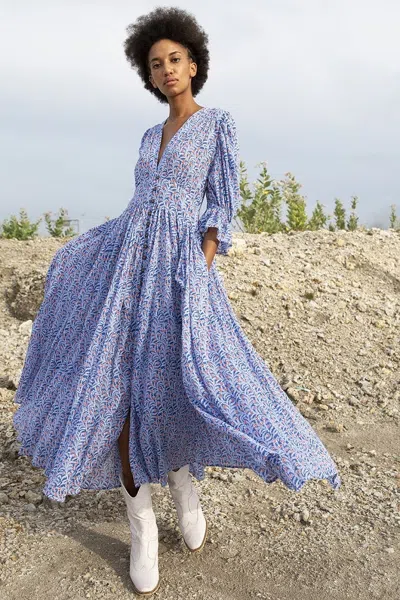 The Story Of Xola Maxi Dress Jasmine Blue