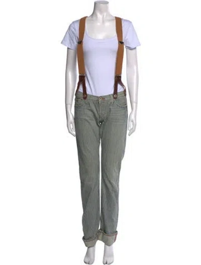 Pre-owned The Stronghold Striped Square Neckline Jumpsuit In Multi