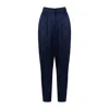 The Summer Edit Women's Blue Penelope Silk Trouser - Navy In Blue