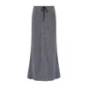 The Summer Edit Women's Blue Phoebe Luxe Linen Drawstring Skirt - Indigo In Blue