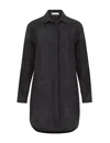 The Summer Edit Women's Charley Luxe Linen Shirt Dress - Black In Black