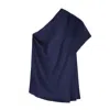 The Summer Edit Women's Blue Emily Silk One-shoulder Top - Navy In Blue