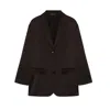 The Summer Edit Women's Gigi Silk Jacket - Black In Black