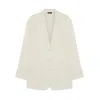 The Summer Edit Women's White Gigi Silk Jacket - Ivory In White