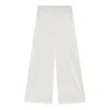 The Summer Edit Women's White Lexi Sports Luxe Silk Trouser - Ivory In White