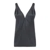 The Summer Edit Women's Lily Silk Twist Strap Camisole - Black In Black