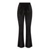The Summer Edit Women's Livi Crinkle Linen Trouser - Black In Black