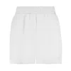 The Summer Edit Women's White Mila Crinkle Linen Shorts - Ivory In White