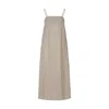 The Summer Edit Women's Neutrals Blake Luxe Linen Bandeau Sundress - Natural In Black/blue