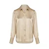 The Summer Edit Women's Gold Naomi Slim Fit Shirt - Sand In White