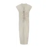 The Summer Edit Women's Neutrals Remi Luxe Linen Drawstring Dress - Natural In Black