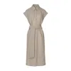 The Summer Edit Women's Neutrals Tatum  Linen Shirt Dress - Natural In Black/blue