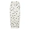 The Summer Edit Women's White Noa Silk Skirt - Polka Dot In Black/white