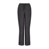 The Summer Edit Women's Neutrals / Black Pearl Luxe Linen Drawstring Trouser - Black In Black