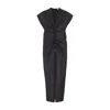 The Summer Edit Women's Remi Luxe Linen Drawstring Dress - Black In Black