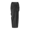 The Summer Edit Women's Sophia Crinkle Linen Sarong - Black In Black