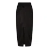 The Summer Edit Women's Talya Hammered Silk Skirt - Black In Black
