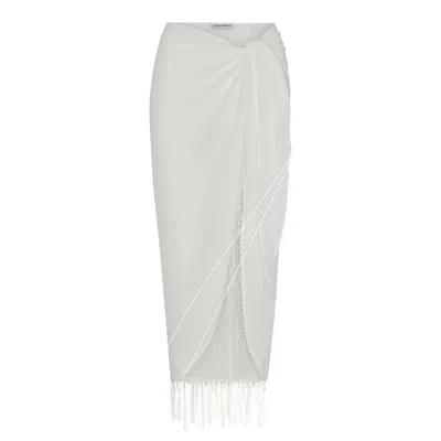 The Summer Edit Women's White Layla Linen Pareo - Ivory
