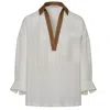 The Summer Edit Women's White Lola Luxe Linen Shirt - Ivory In White