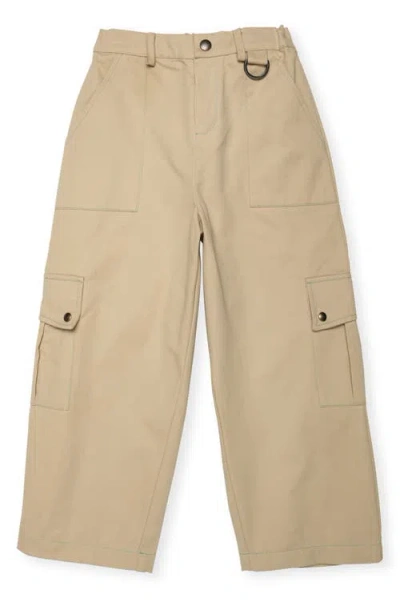 The Sunday Collective Kids' Kids Cargo Pants In Beige/khaki