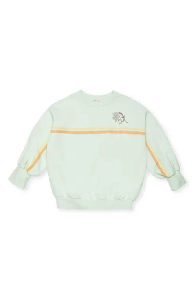 The Sunday Collective Kids' Let Taco 'bout It Weekend Organic Cotton Sweatshirt In Light/pastel Blue