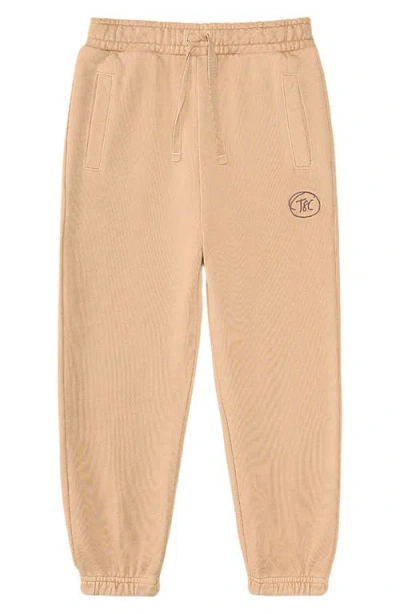 The Sunday Collective Kids' Natural Dye Everyday Joggers In Beige
