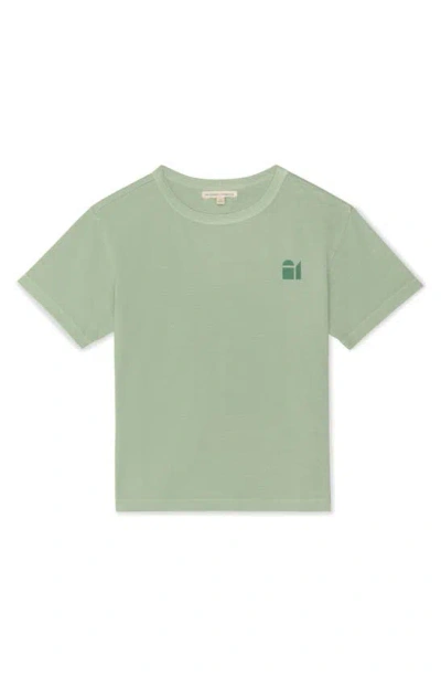 The Sunday Collective Kids' Natural Dye Everyday T-shirt In Honeydew