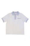 The Sunday Collective Kids' Performance Play Stripe Polo In Purple