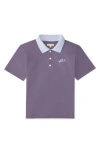 The Sunday Collective Kids' Play Organic Cotton Polo In Purple