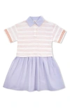 THE SUNDAY COLLECTIVE KIDS' PLEATED ORGANIC COTTON POLO DRESS