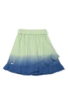 The Sunday Collective Kids' Sunday Ombré Organic Cotton Crossover Skirt In Open Green