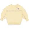The Sunday Collective Kids' Television Weekend Organic Cotton Sweatshirt In Yellow