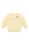 The Sunday Collective Kids' Television Weekend Organic Cotton Sweatshirt In Light/pastel Yellow