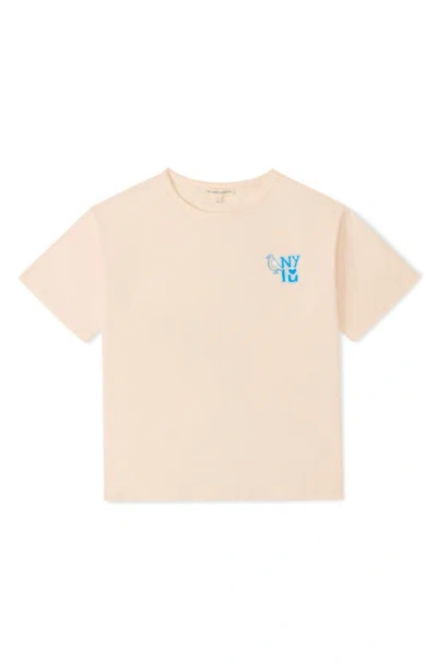The Sunday Collective Kids' Weekend Organic Cotton Graphic T-shirt In Light Pink