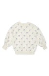 The Sunday Collective Kids' Weekend Organic Cotton Sweatshirt In Beige Overflow