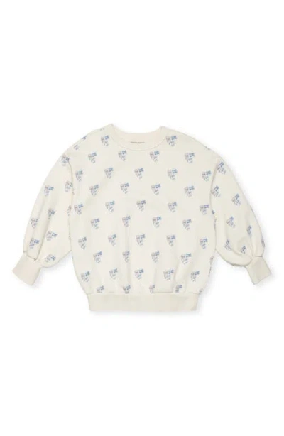 The Sunday Collective Kids' Weekend Organic Cotton Sweatshirt In Beige Overflow