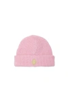 The Sunday Collective Kids'  Organic Waffle Knit Beanie In Pink