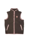 The Sunday Collective Kids'  Polar Fleece Vest In Green