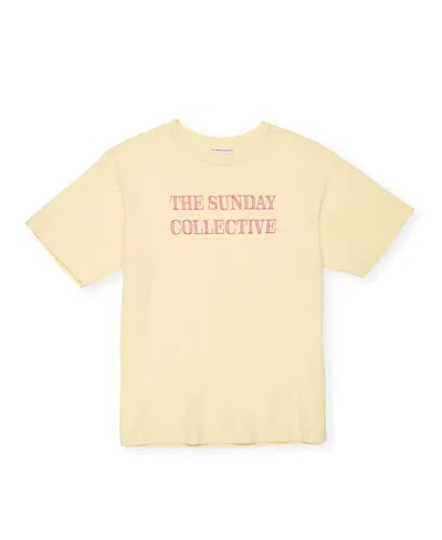 The Sunday Collective Unisex Organic Sunday Tee In Laffy Taffy - Little Kid, Big Kid