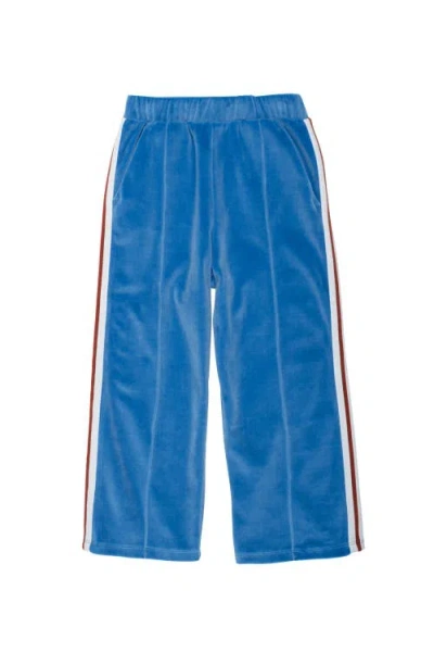 The Sunday Collective Kids'  Velour Riley Track Pants In Blue
