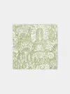The Table Love The Savanna Block-printed Linen Napkins (set Of 4) In Green