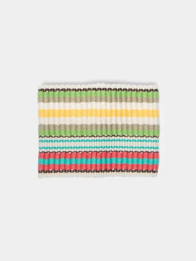 The Table Love The Stripe Handwoven Napkin Rings (set Of 4) In Multi