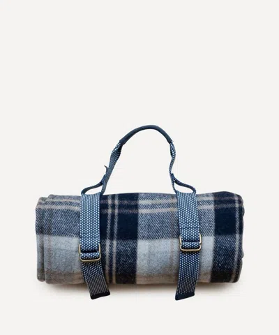 The Tartan Blanket Co. Bannockbane Silver Tartan Recycled Wool Picnic Blanket