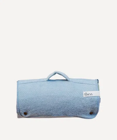 The Tartan Blanket Co. Blue Stripe Small Picnic Blanket