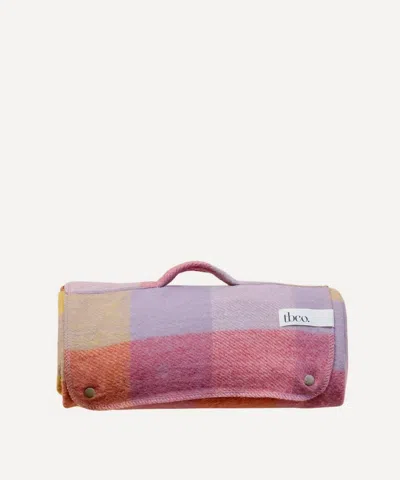 The Tartan Blanket Co. Lilac Gradient Gingham Small Picnic Blanket