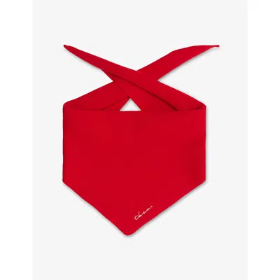 The Tartan Blanket Co. Womens Red Triangle Wool Scarf